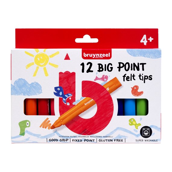 Felt tip big point set of 12 colours