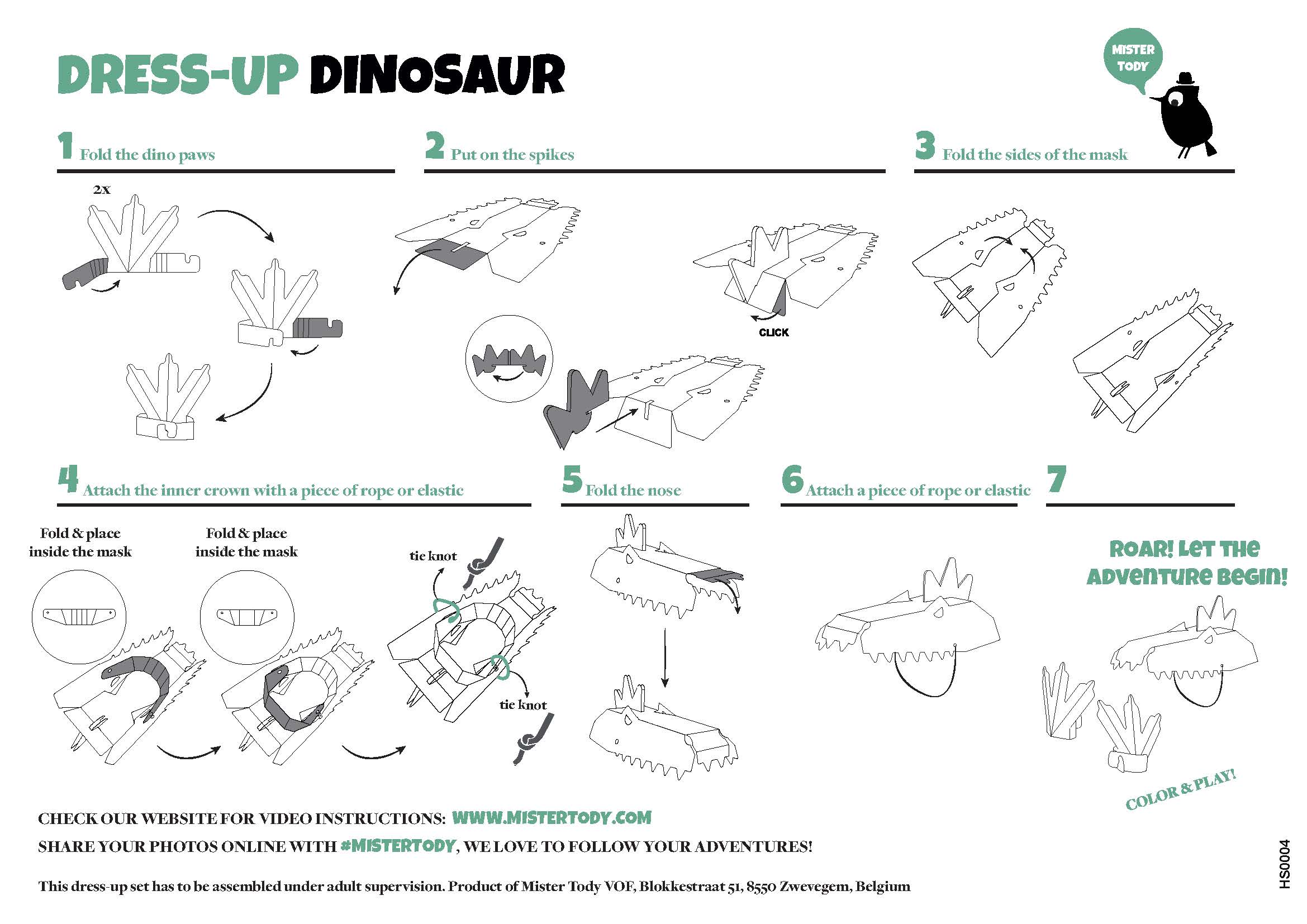 Dinosaur costume cardboard