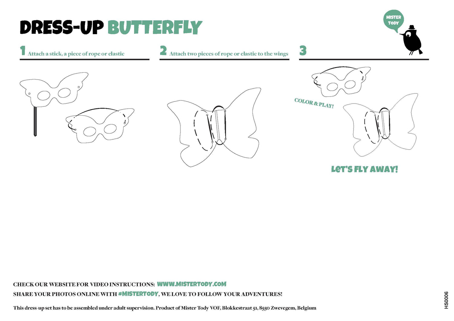 Butterfly costume cardboard