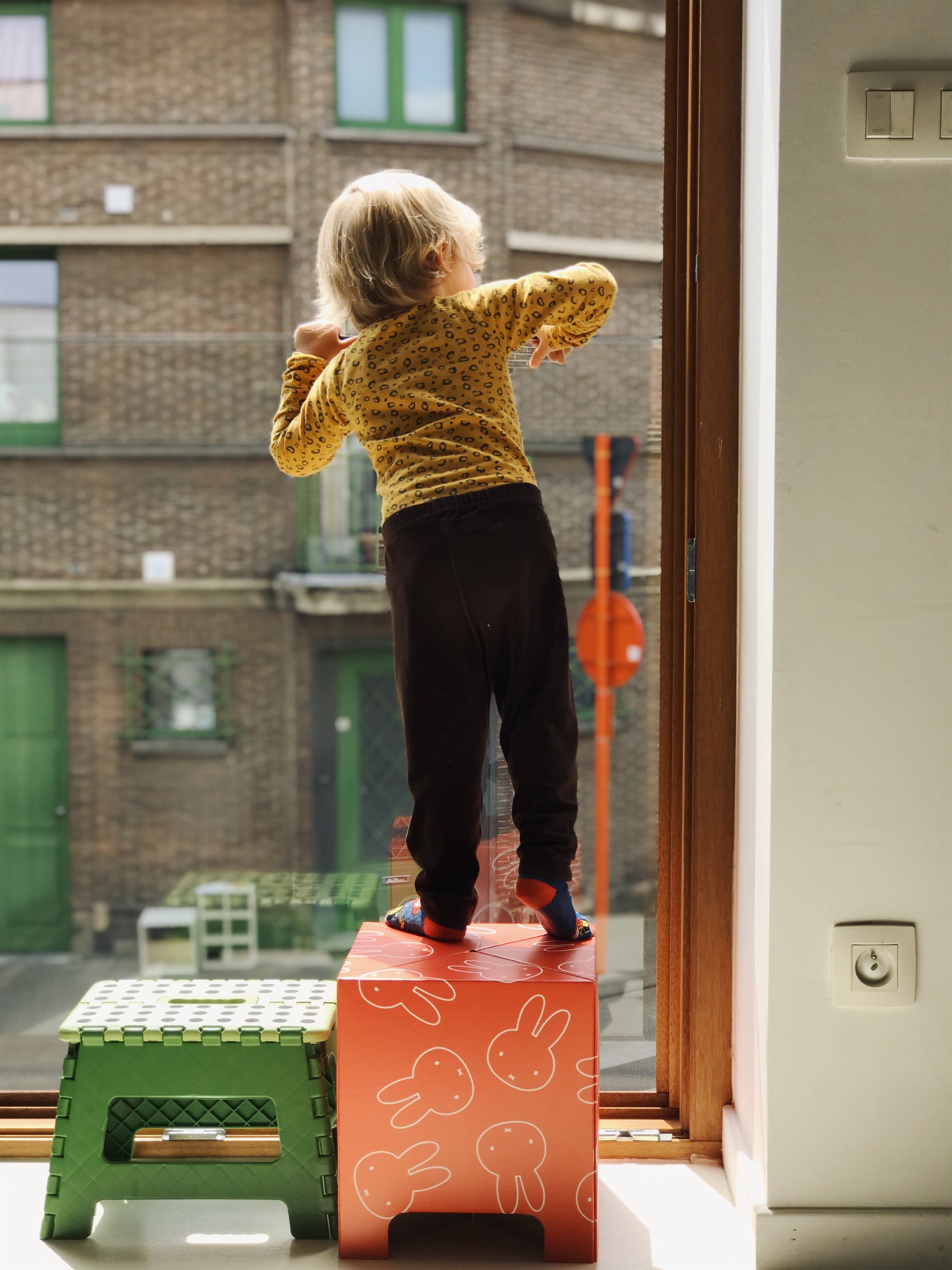 Miffy stool red cardboard