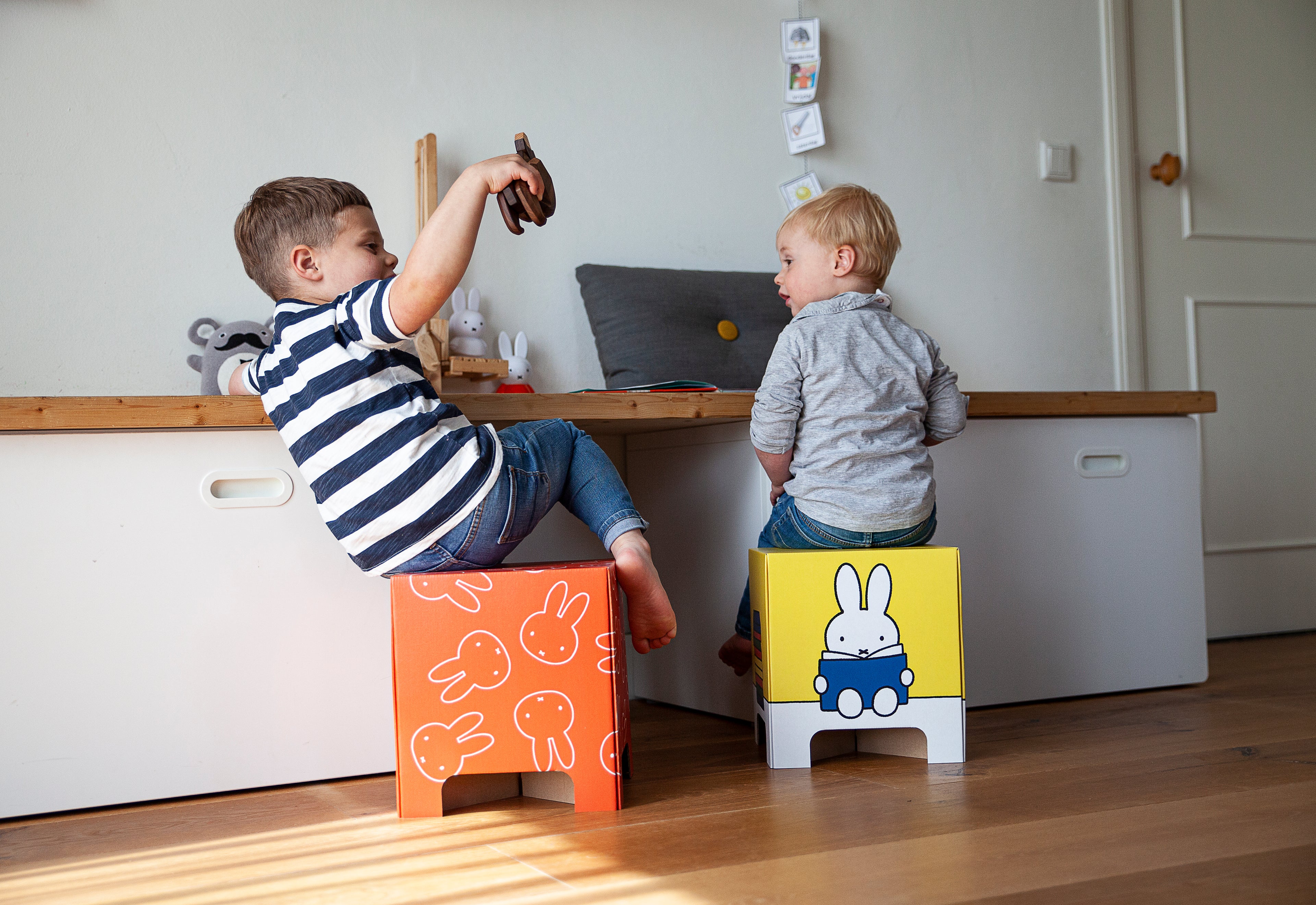 Miffy stool red cardboard