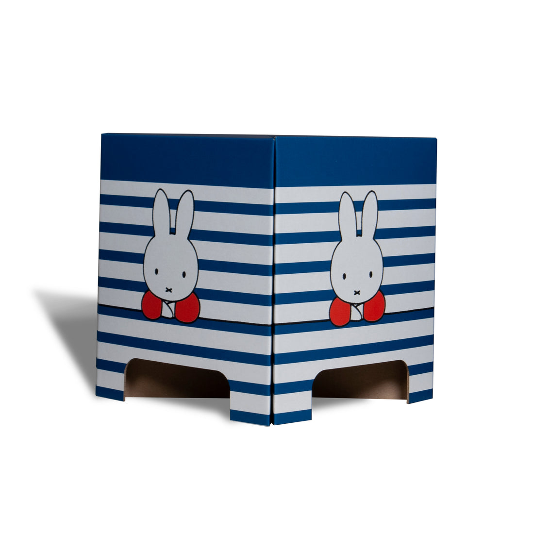 Miffy stool stripes navy stripes cardboard