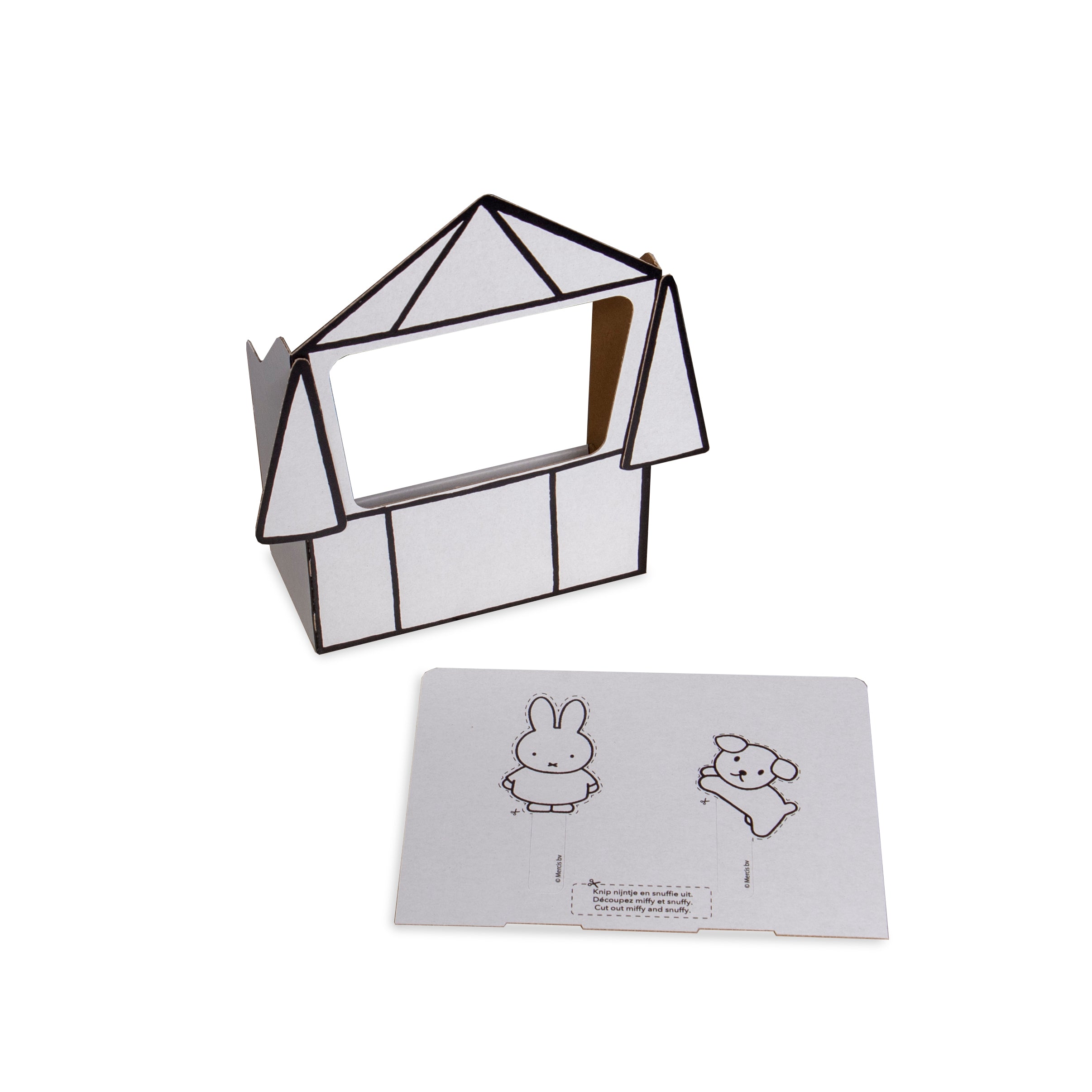 Puppet theater Miffy small color-in cardboard