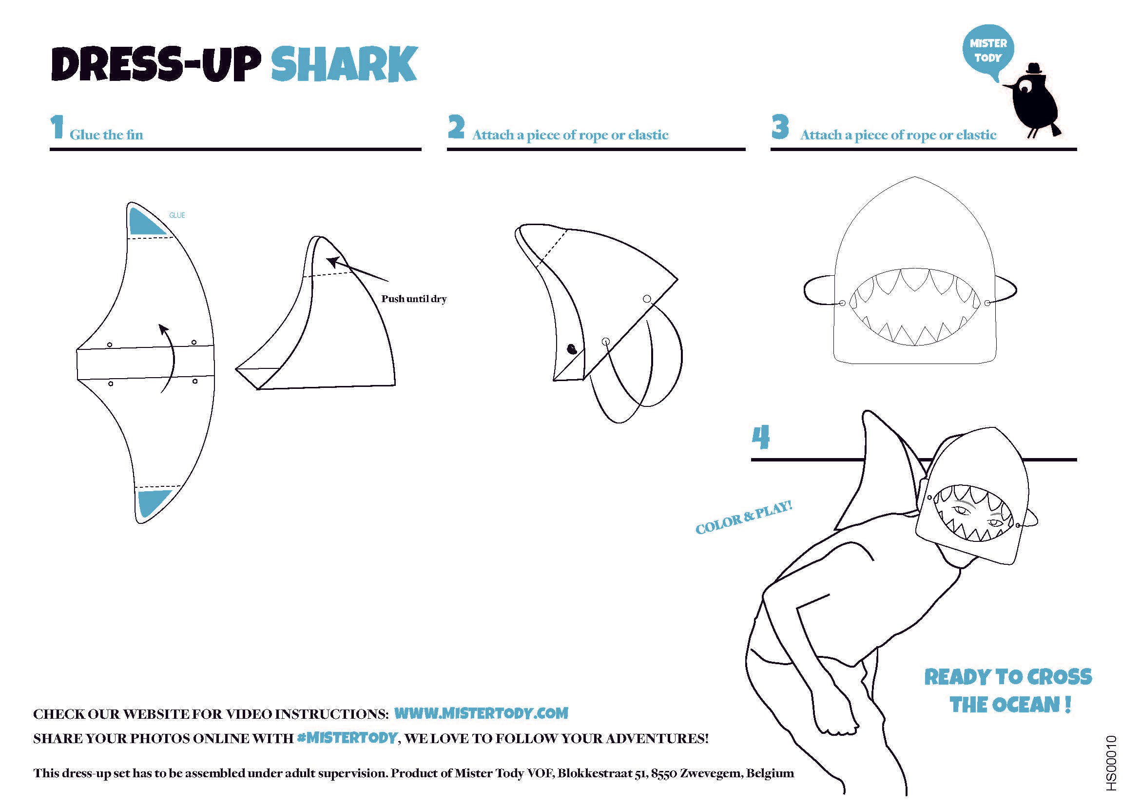 Shark cardboard dress-up