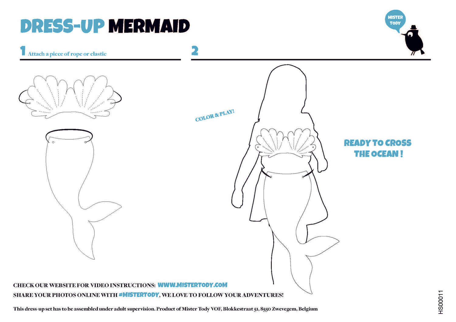Mermaid costume cardboard