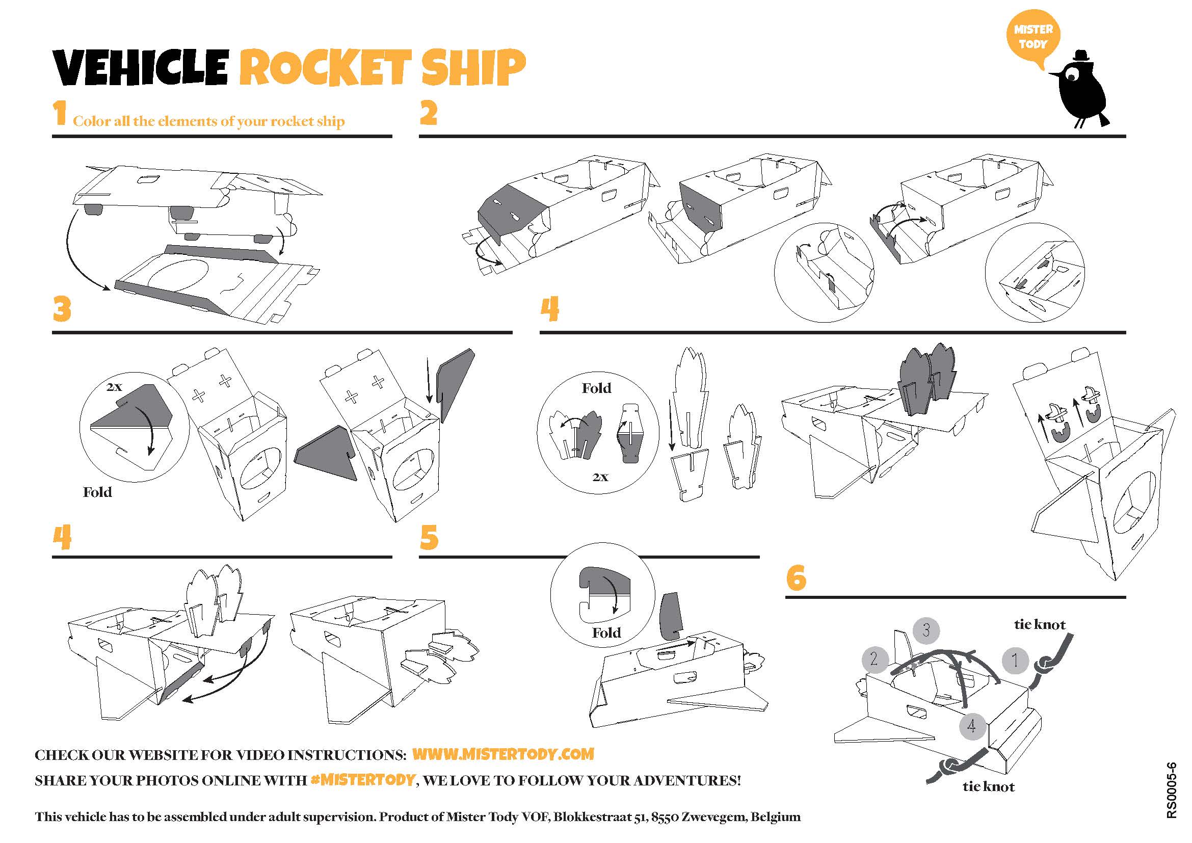 Costume rocketship cardboard