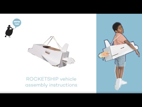 Costume rocketship cardboard