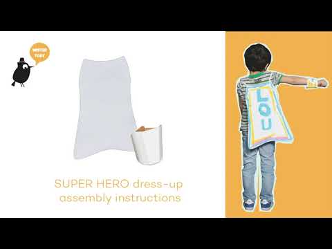 Superhero dress-up set cardboard